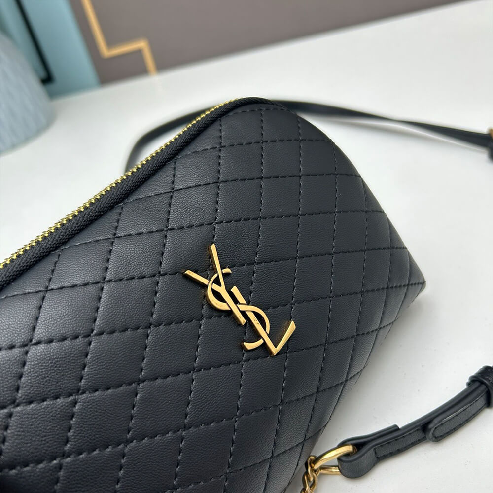 YSL Gaby zipped pouch in quilted lambskin - Top Club