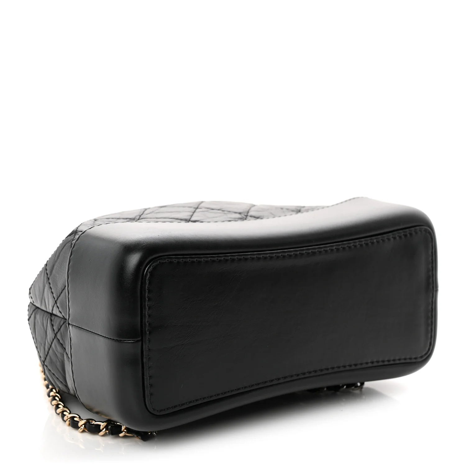 Aged Calfskin Quilted Small Gabrielle Backpack Black - Top Club