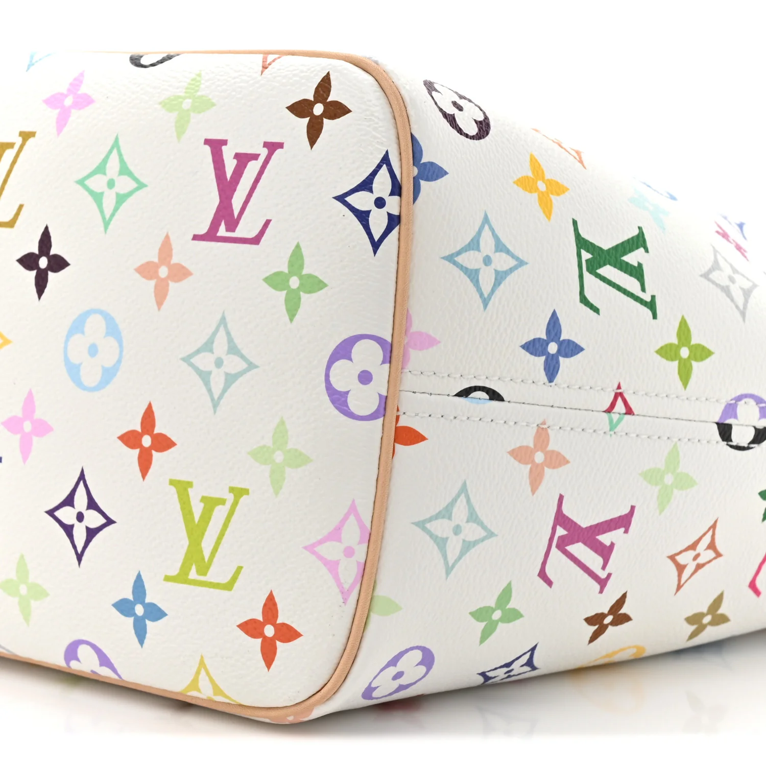 LV x TM Monogram Multicolor Neverfull MM White - Top Club