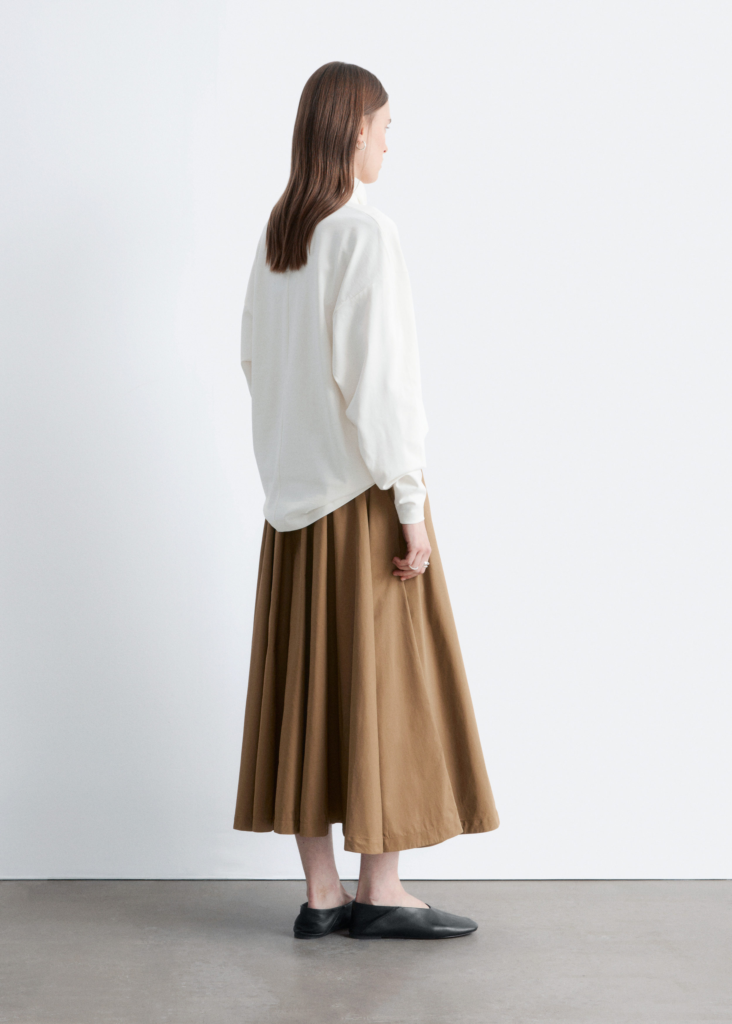 & Other Stories VOLUMINOUS DRAWSTRING MIDI SKIRT