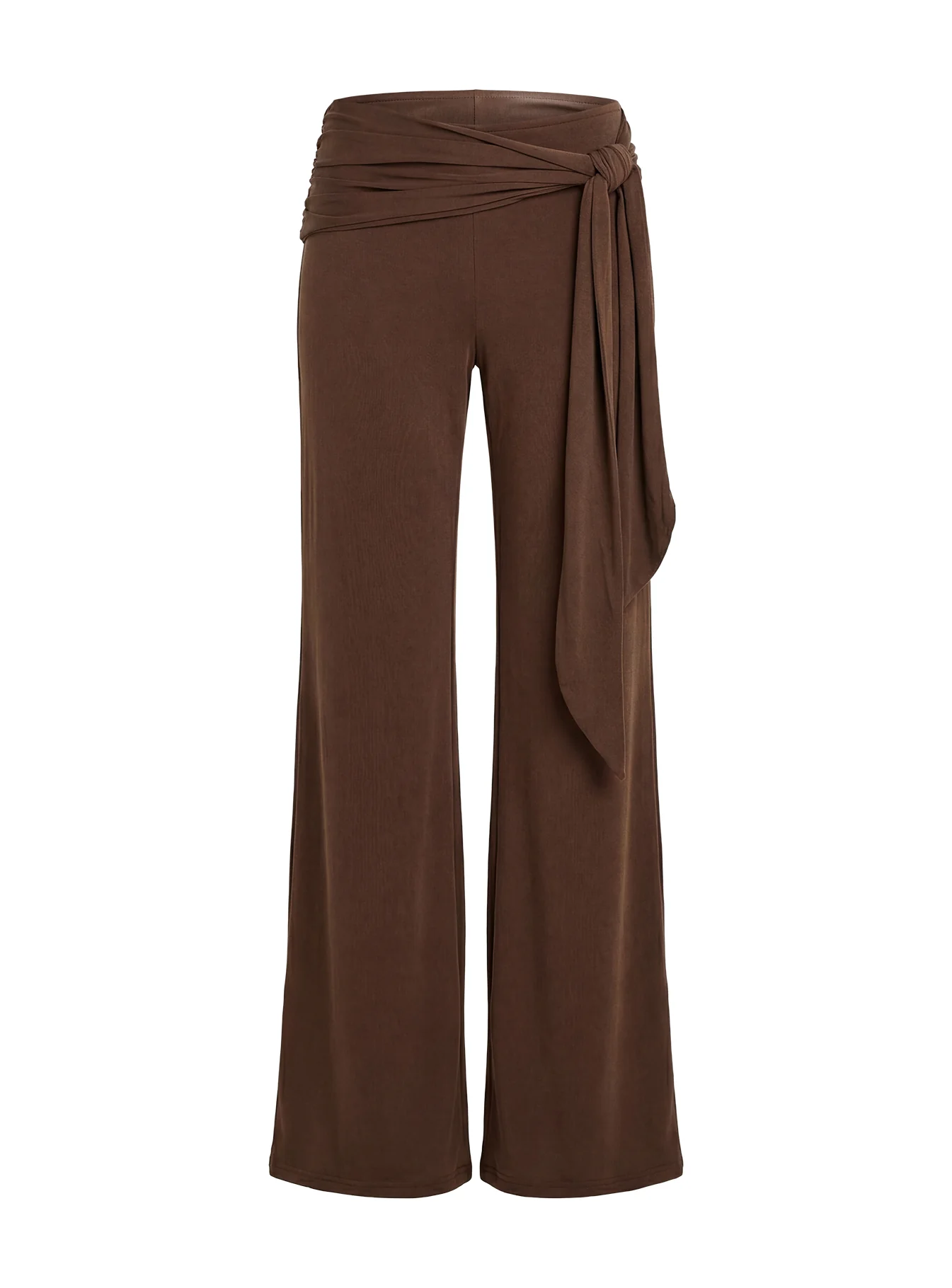 Katiana Wrap Jersey Pants Brown