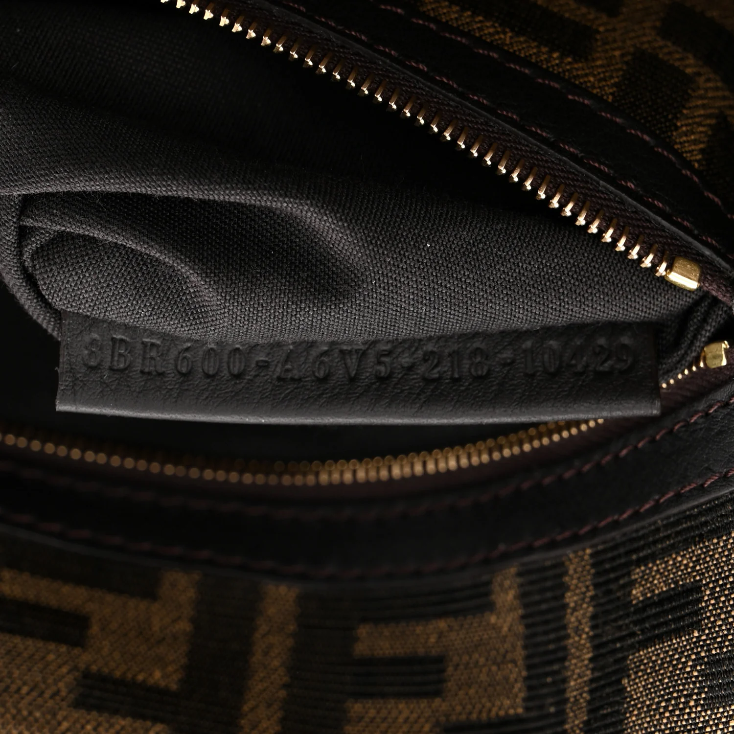 Fabric Jacquard FF 1974 Medium Baguette Tobacco Moro Black - Top Club