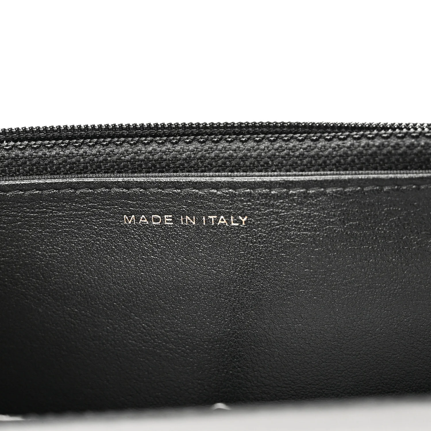 Calfskin Elaphe Double Chevron Mini Wallet On Chain WOC Black - Top Club