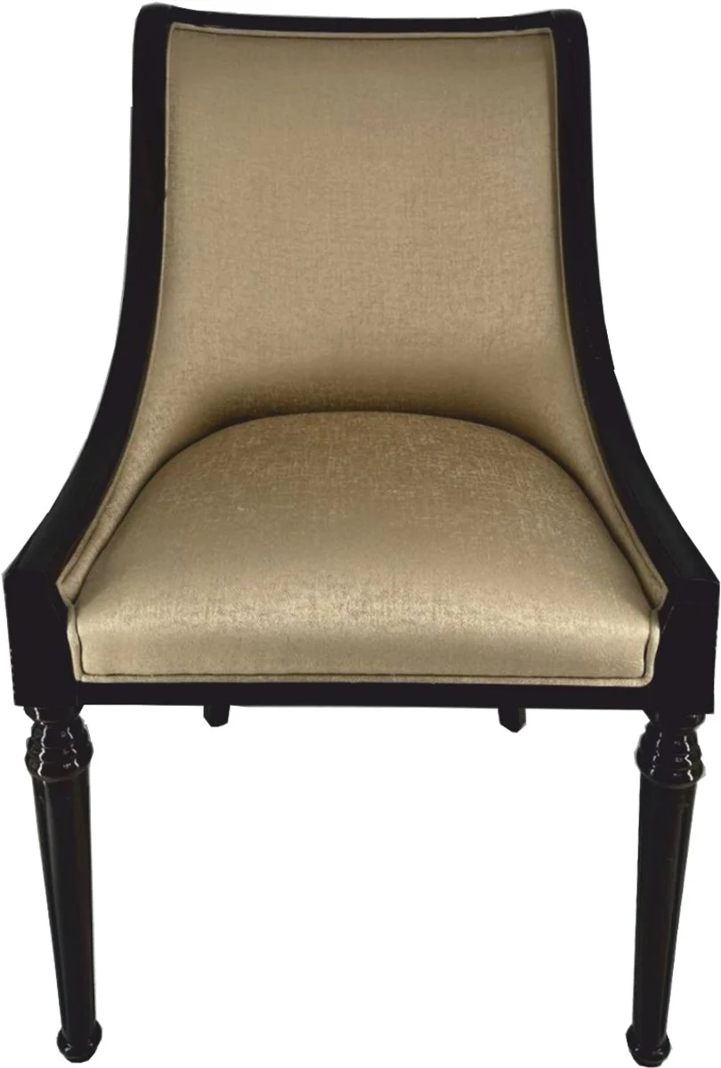 Luxury Art Deco dining room chair gold / black H. 110 cm - Baroque furniture