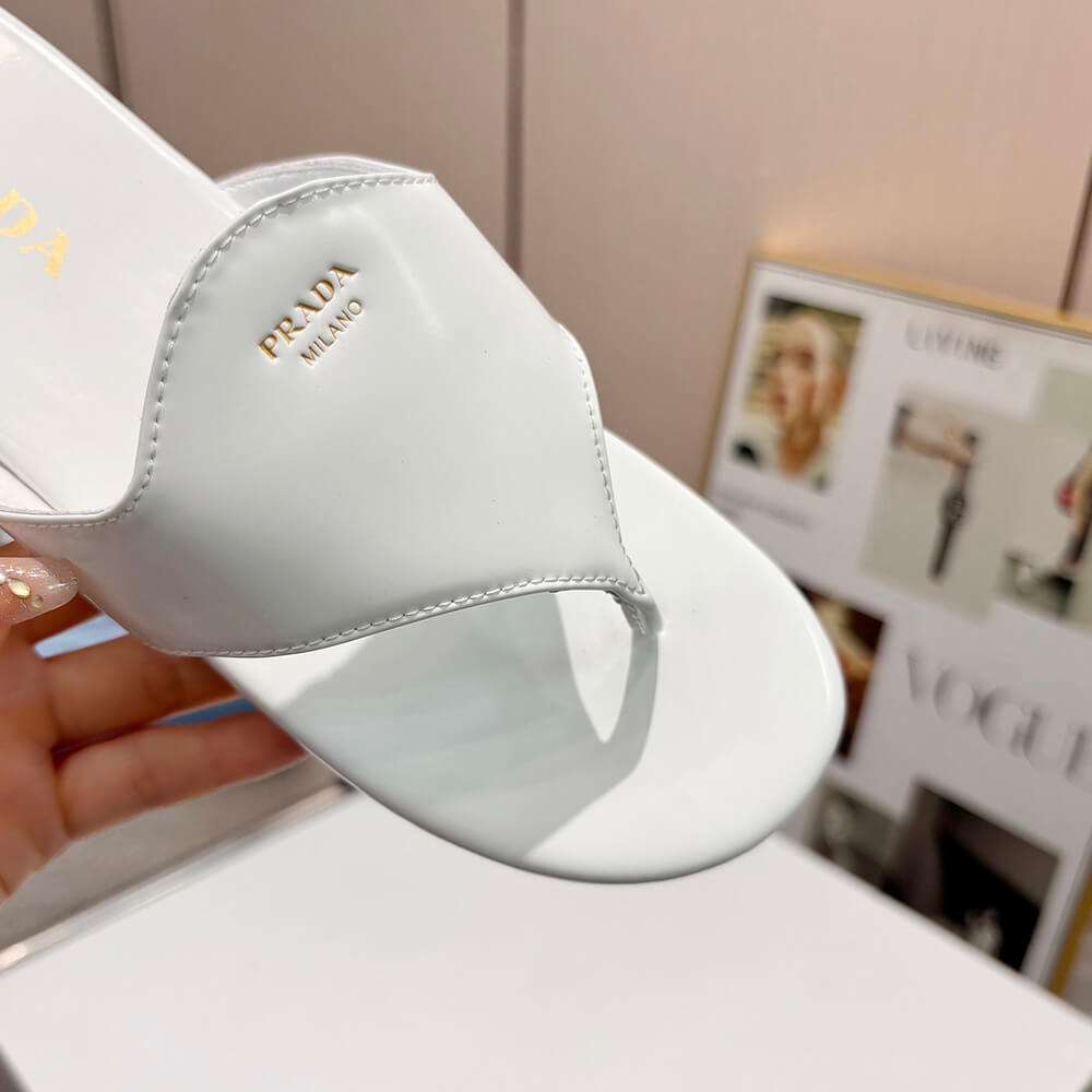 Prada Brushed leather thong sandals - Top Club