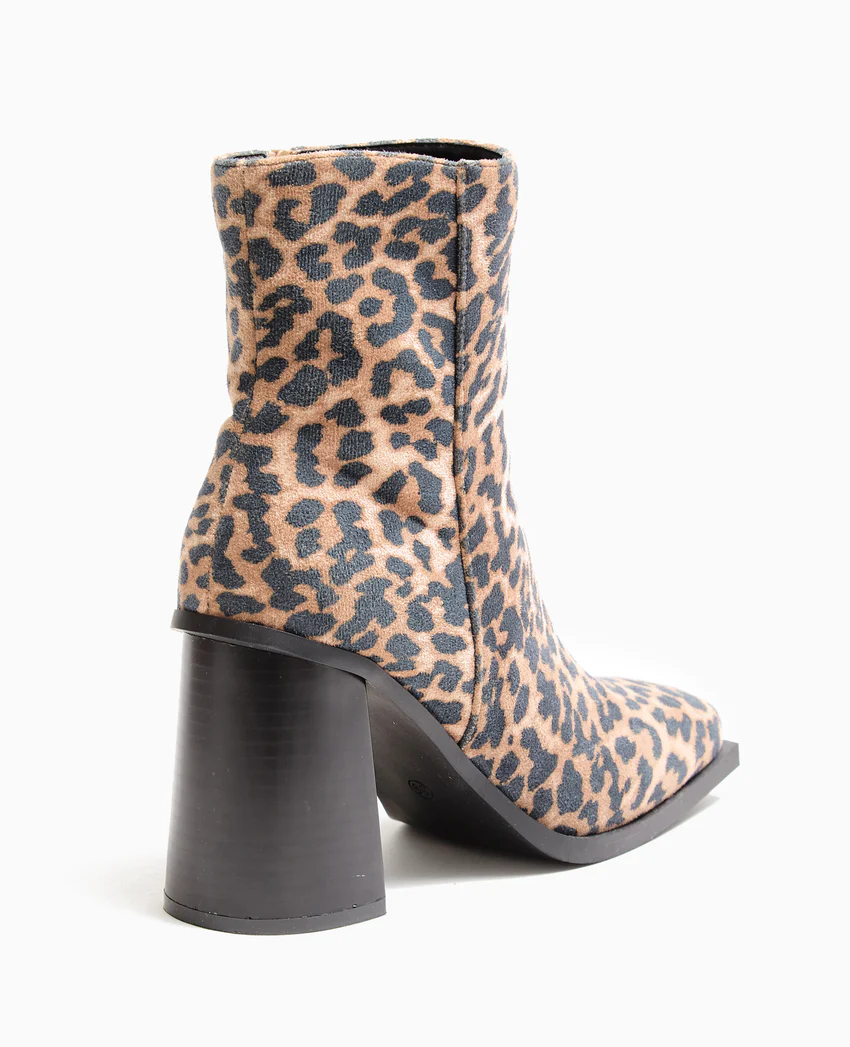 Pimkie Boots à talons bouts carrés motif léopard