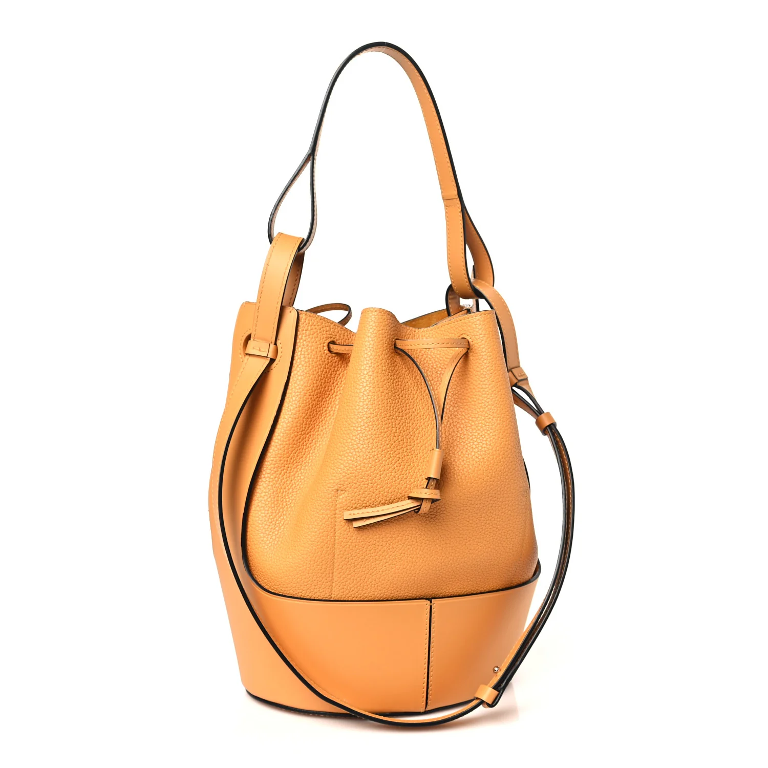 Grained Calfskin Medium Balloon Bag Saffron Yellow - Top Club