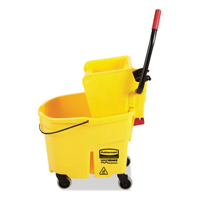 WAVEBRAKE 2.0 BUCKET & SIDE PRESS WRINGER COMBO YELLOW - Victorias Cleaning and Janitor