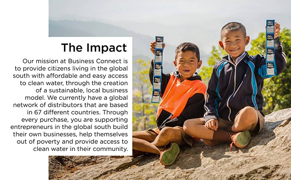 through every purchase. you are providing clean water to communities in the global south