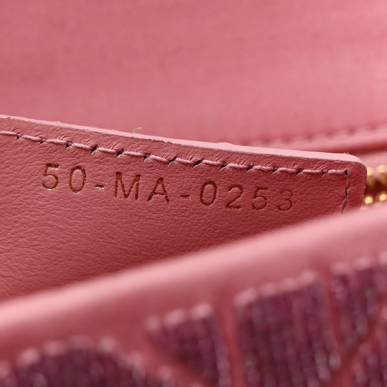Calfskin Beaded Small Caro Bag Pink - Top Club