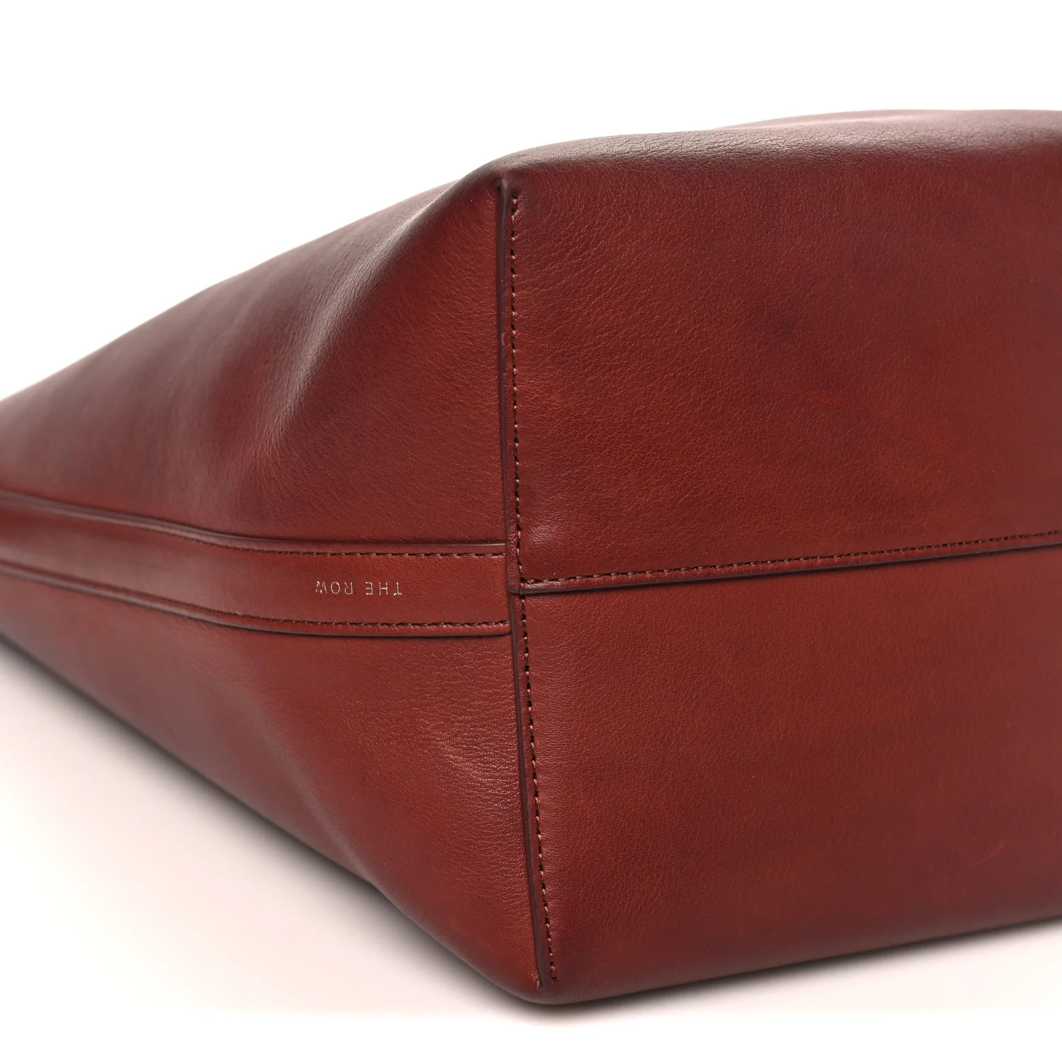 Polished Saddle Calfskin Medium N/S Park Tote Burnt Wood - Top Club