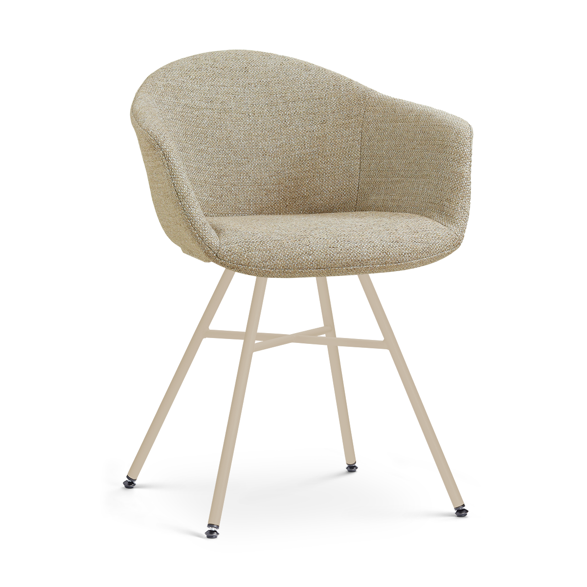 Eetkamerstoel Noa-Otis taupe melange - beige onderstel