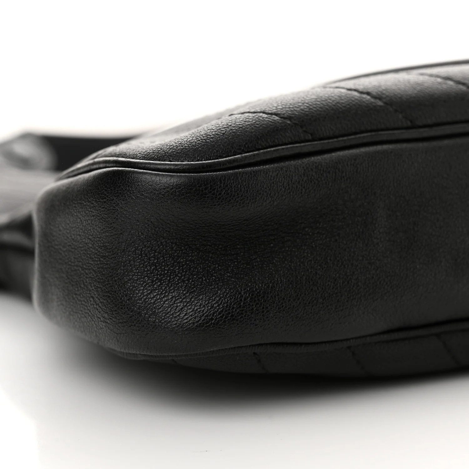 Sakai Be Green Calfskin Diagonal Stitched Small Blondie Tote Black - Top Club