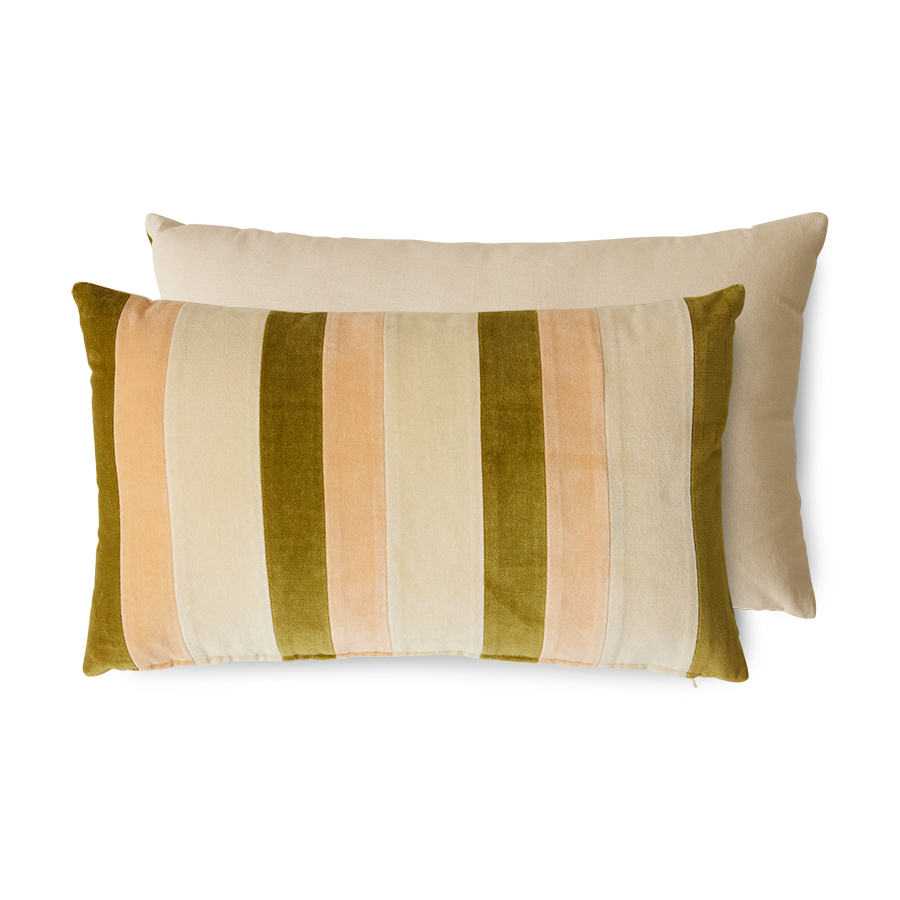 Sierkussen Striped velvet Fields 60x35 cm