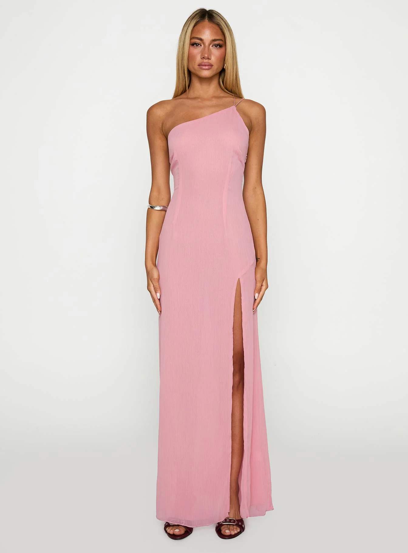 Kiss Of Life Chiffon Maxi Dress Pink