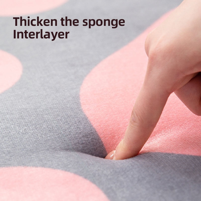 Children Carpet Rug Flannel Non-Slip Baby Carpet Rectangle Bedroom Rug Living Room Kids Play Mats