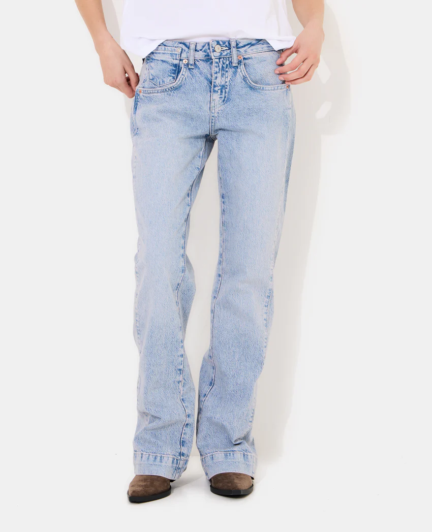 Pimkie Jean flare taille basse avec détails coutures