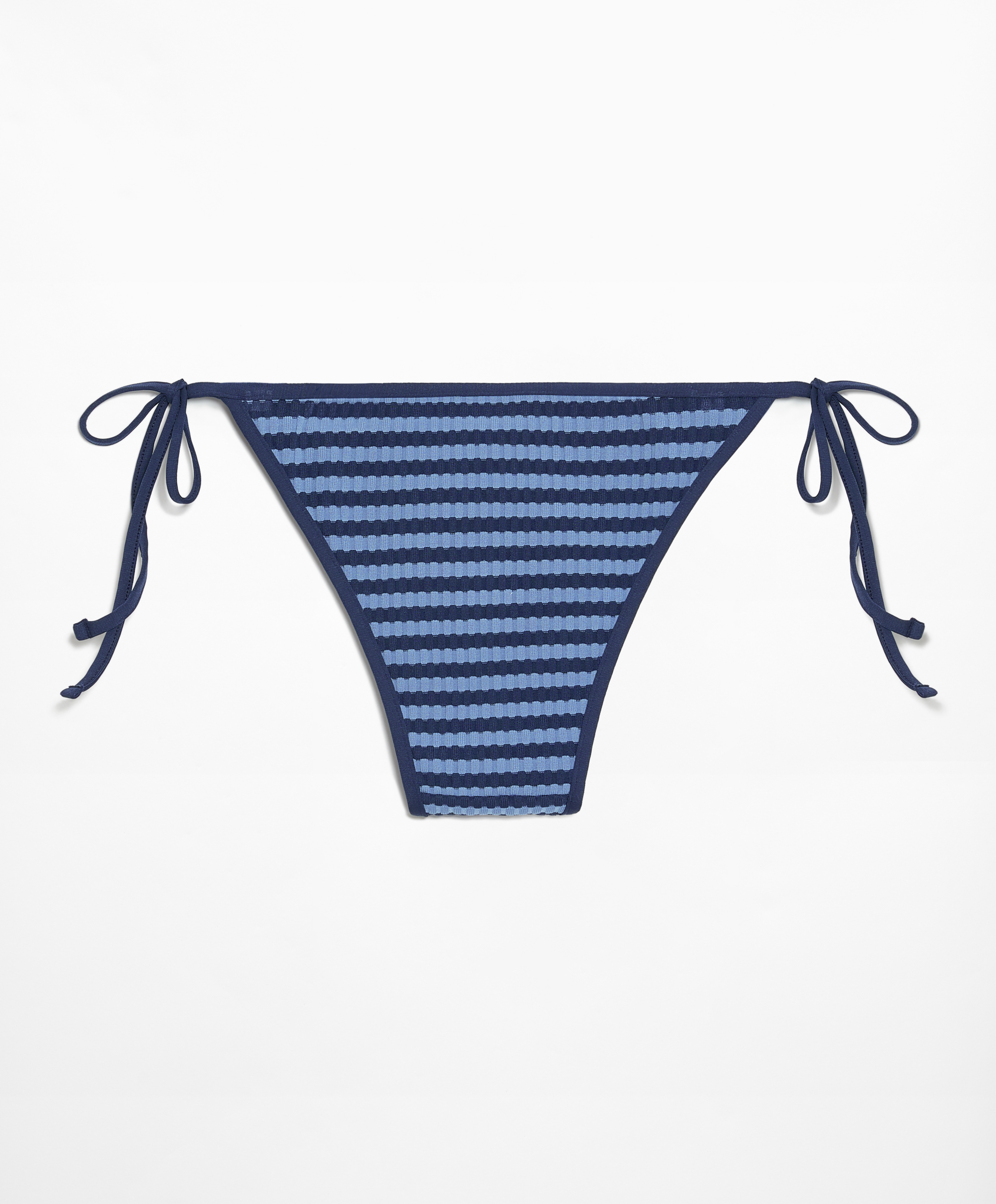 OYSHO Textured stripe medium-coverage bikini briefs with ties