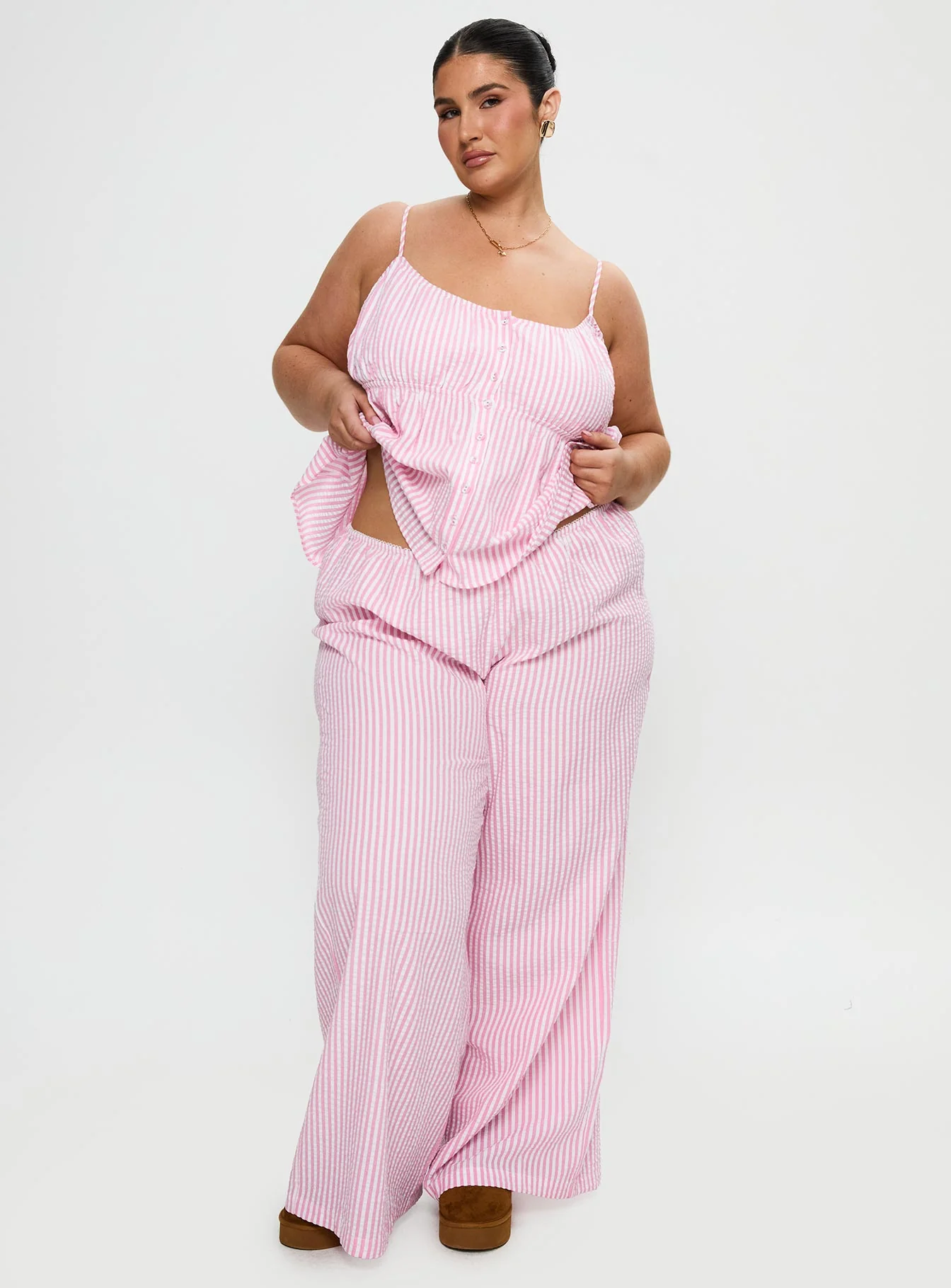 Cassini Set Pink Stripe Curve
