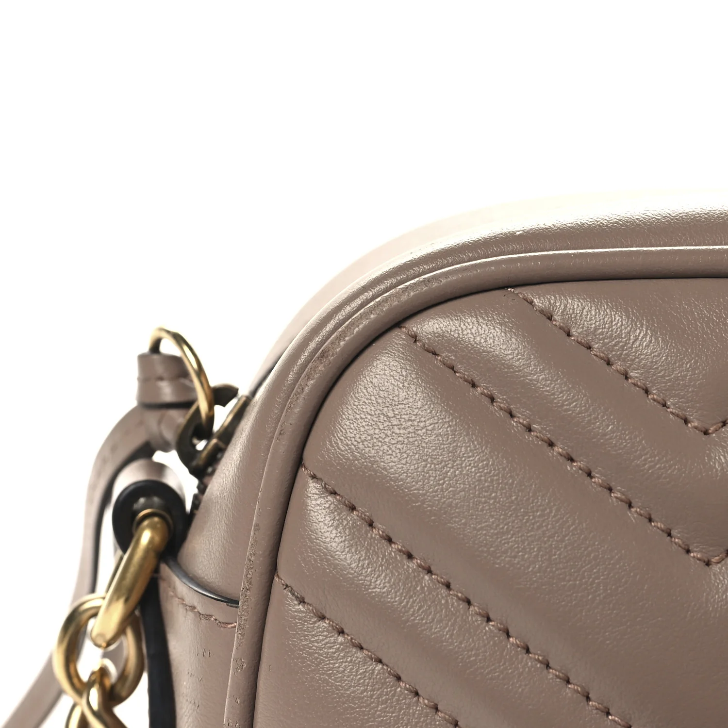 Calfskin Matelasse Small GG Marmont Chain Shoulder Bag Porcelain Rose - Top Club