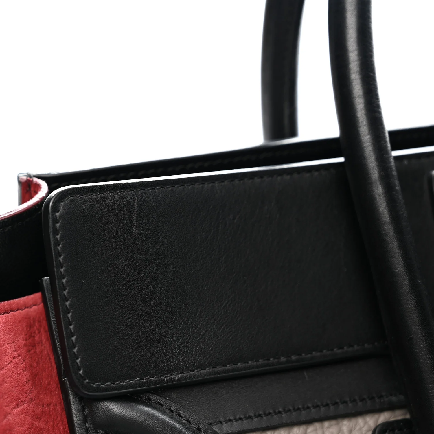Bullhide Calfskin Suede Mini Tri-Color Luggage Dark Ruby - Top Club