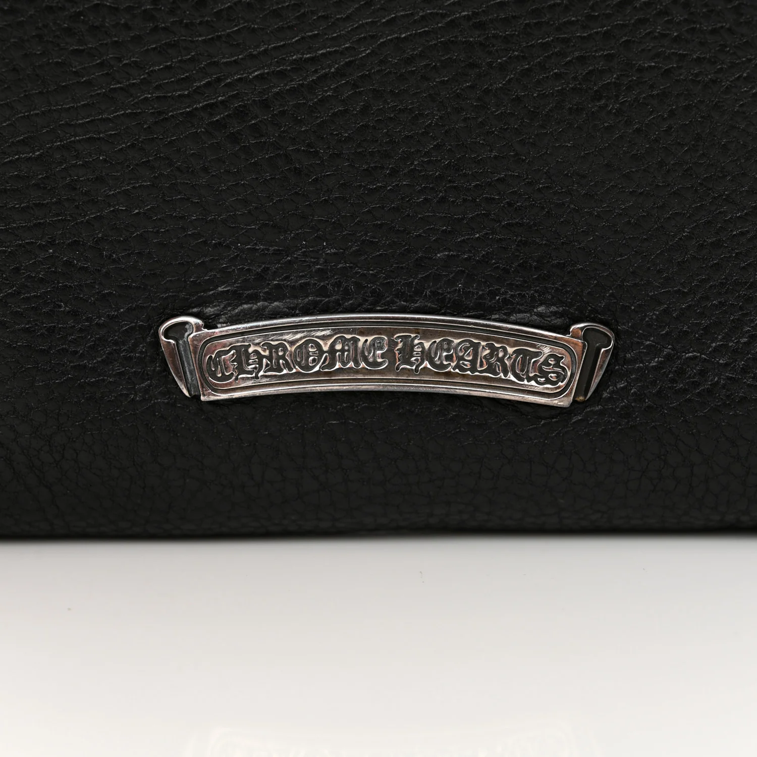 Grained Calfskin Fleur De Lis Square Pocket Crossbody Black - Top Club