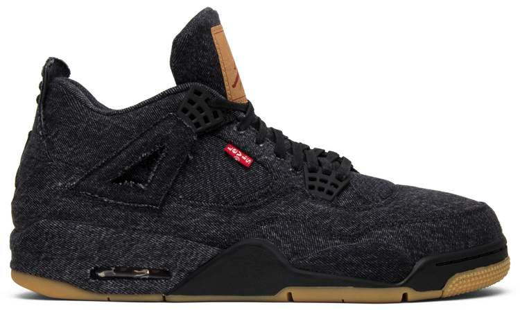 Levi s x Air Jordan 4 Retro  Black Denim  AO2571-001 Replicas - Sneaker Replica Workshop
