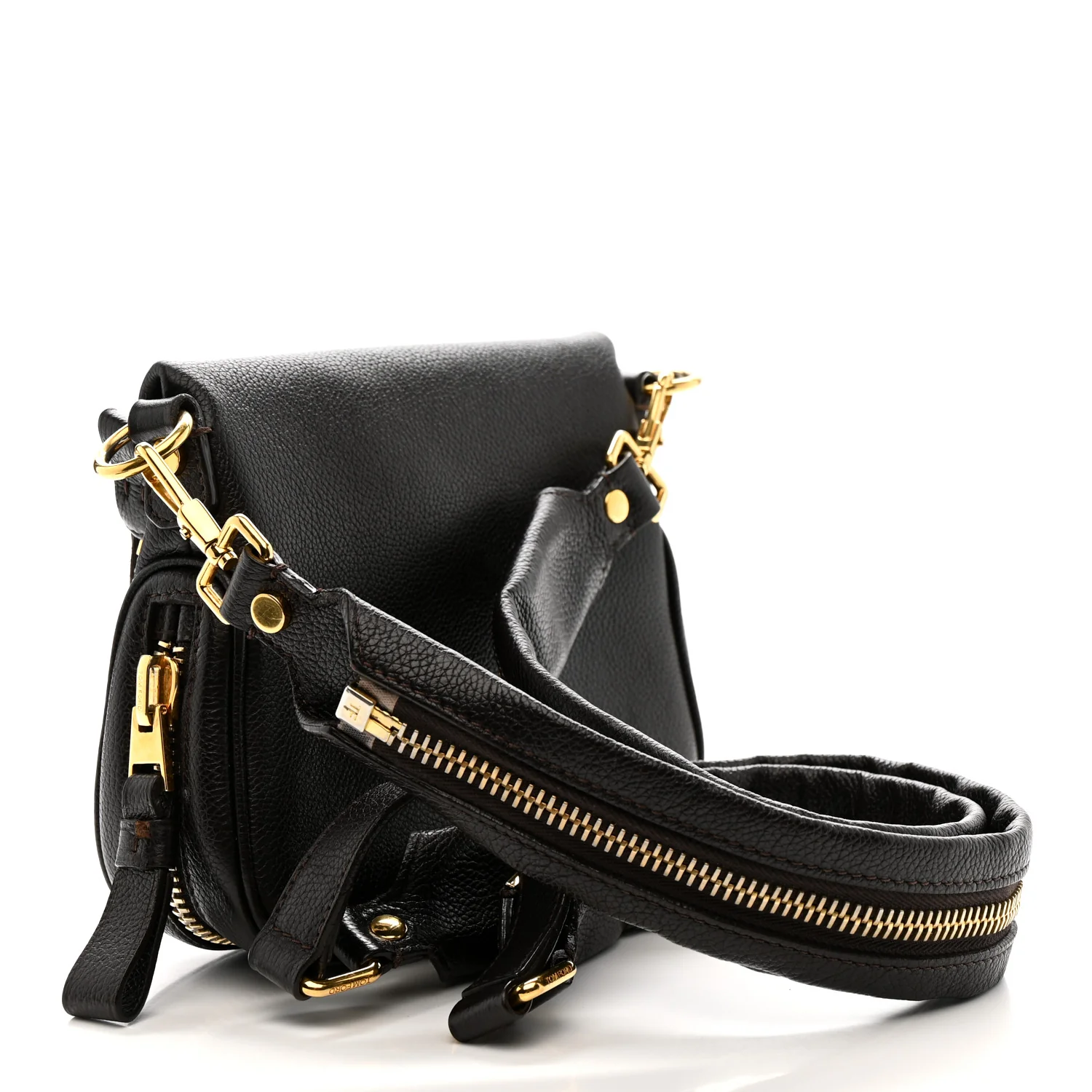 Calfskin Mini Jennifer Crossbody Bag Brown - Top Club