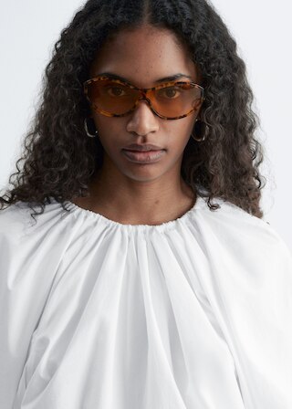 & Other Stories SCULPTURAL DRAWSTRING BLOUSE