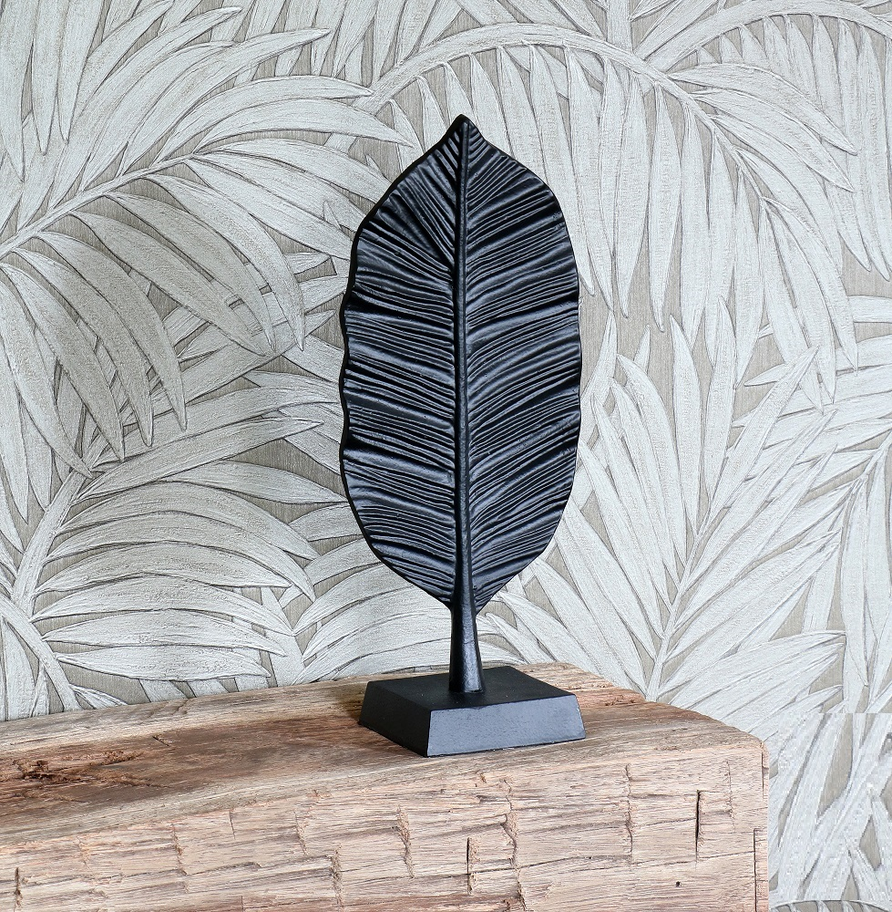 Decoratie object veer Lorena zwart