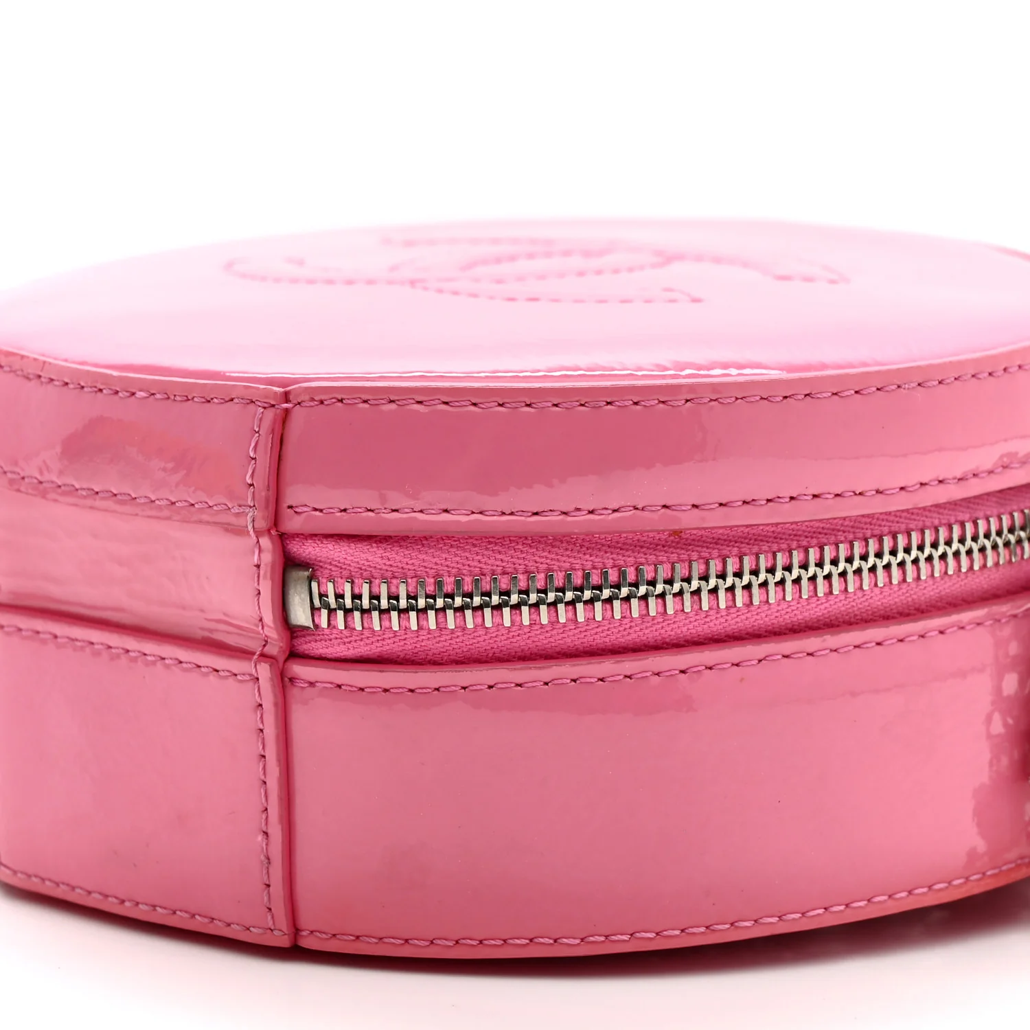 Patent Round As Earth Evening Bag Pink - Top Club