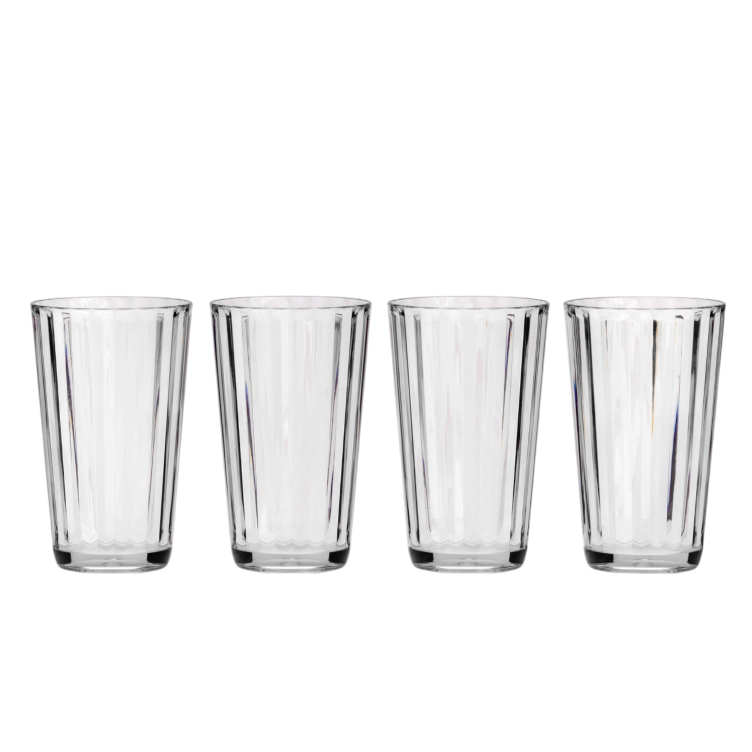 Acryl Longdrinkglas Crystal Line - set van 4