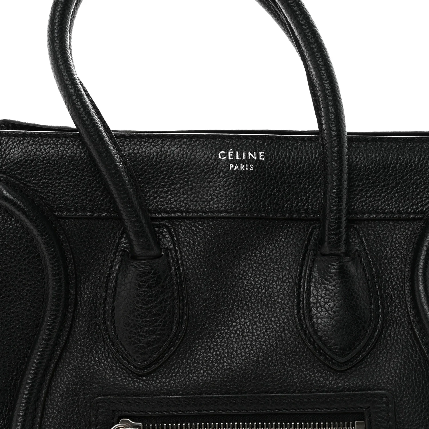 Drummed Calfskin Micro Luggage Black - Top Club