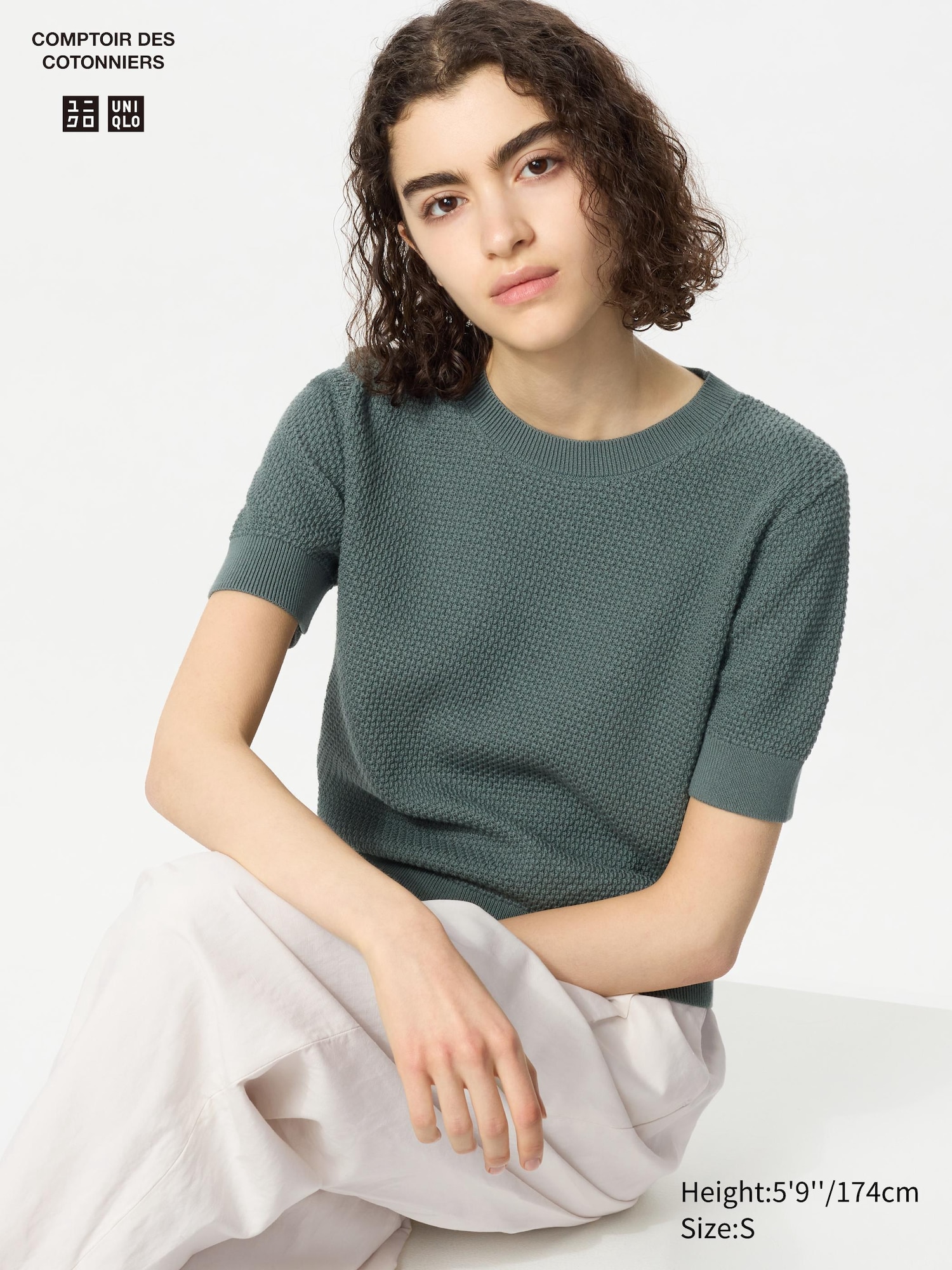 Cotton Popcorn Sleeveless Sweater