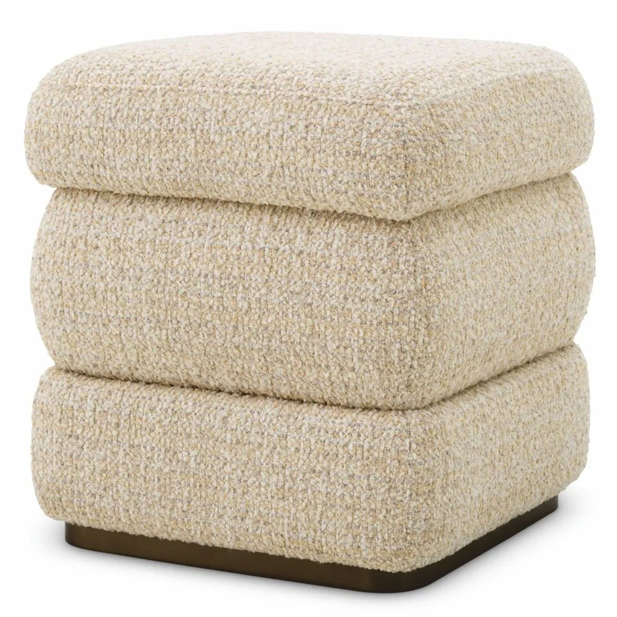 Luxury stool beige / bronze H. 52 cm - luxury hotel furniture