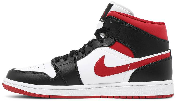 Air Jordan 1 Mid  Black Gym Red  554724-122 - Sneaker Replica Workshop