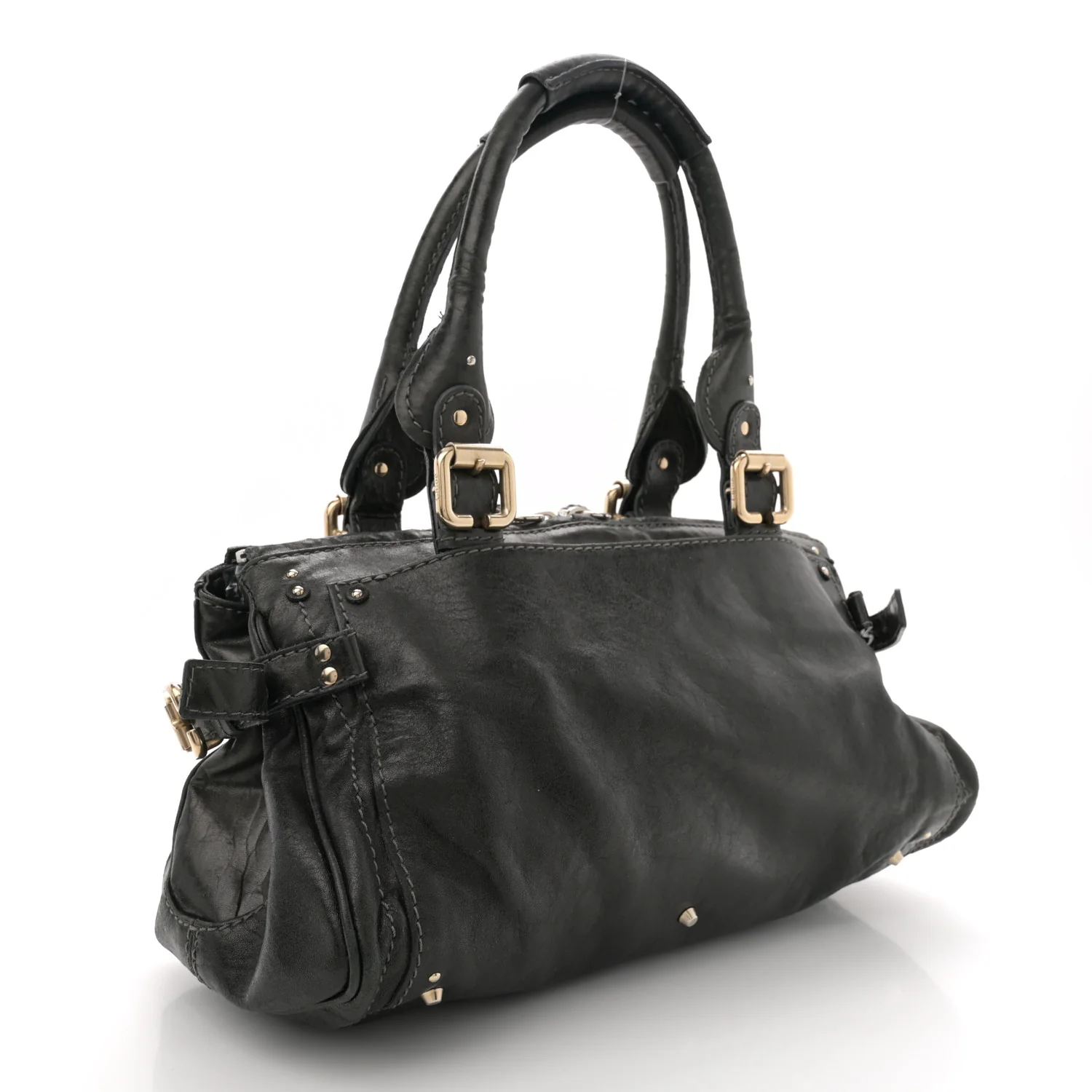 Calfskin Medium Paddington Capsule Satchel Bleu Nuit - Top Club