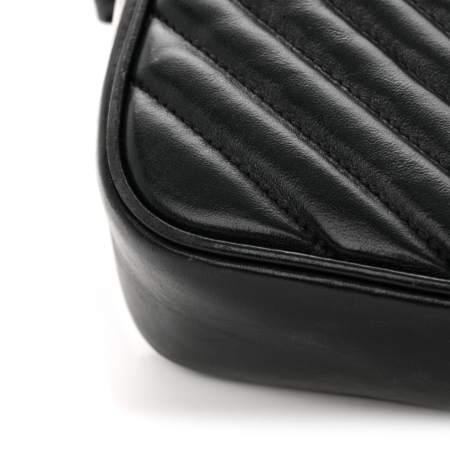 Calfskin Matelasse Monogram Lou Camera Bag Black - Top Club