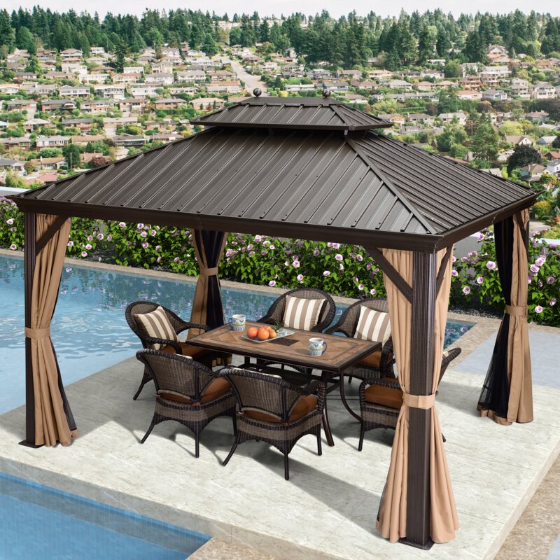 12 Ft. W x 10 FT. D Aluminium Patio Gazebo