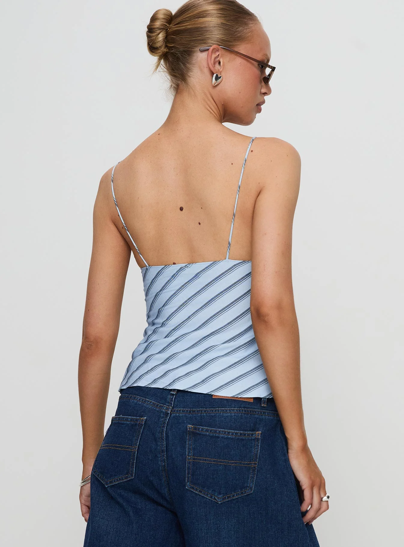 Mariah Top Blue Stripe