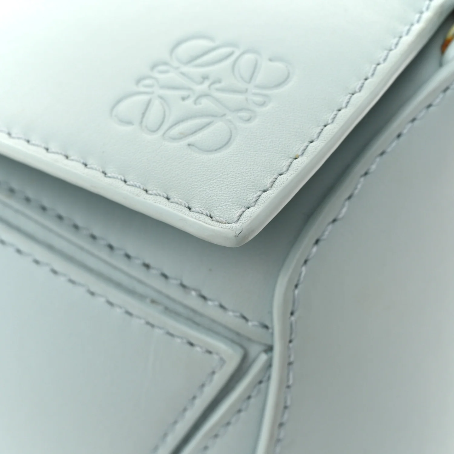 Grained Calfskin Small Puzzle Bag Aquamarine - Top Club