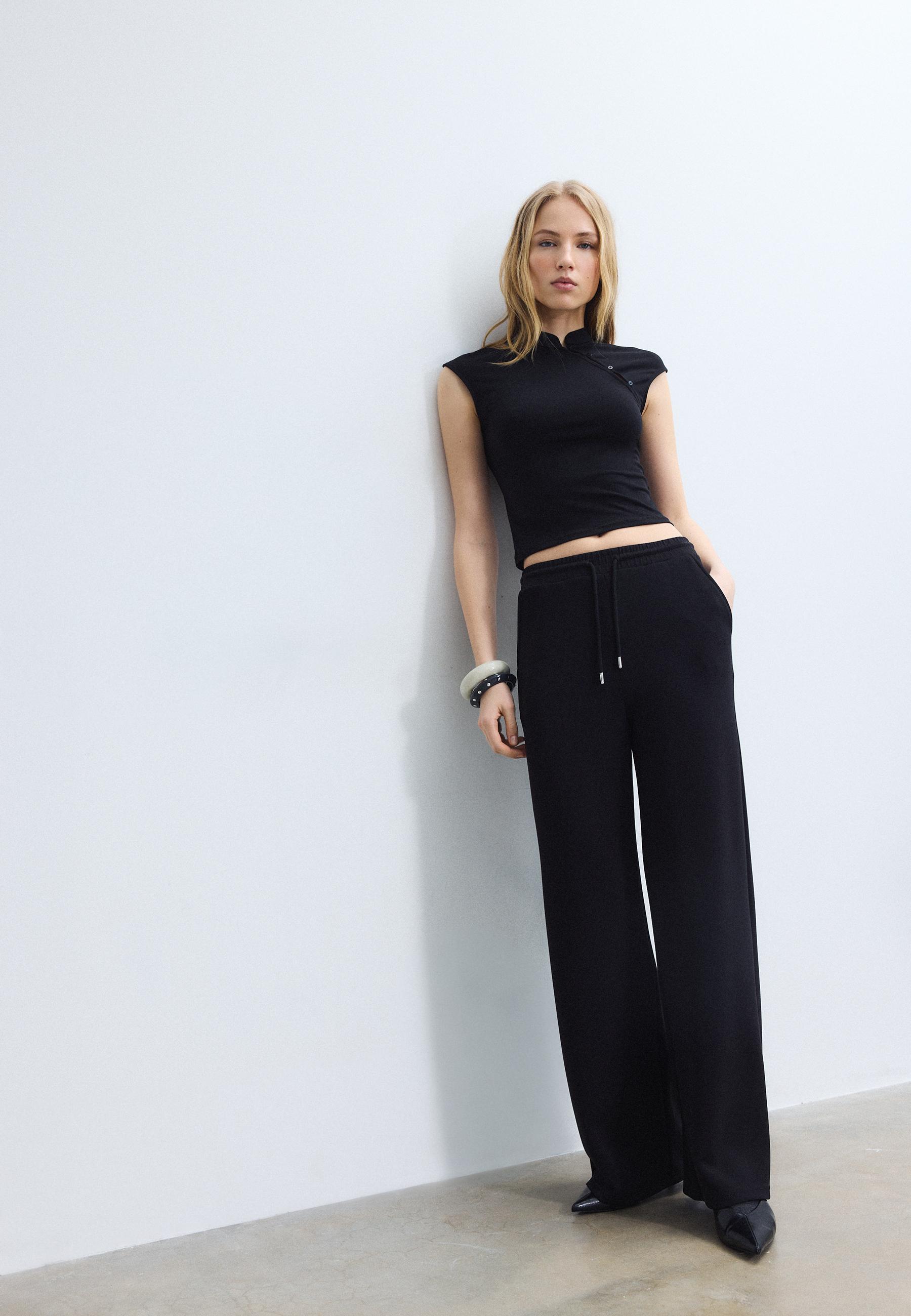 SOFT-TOUCH PALAZZO JOGGER TROUSERS
