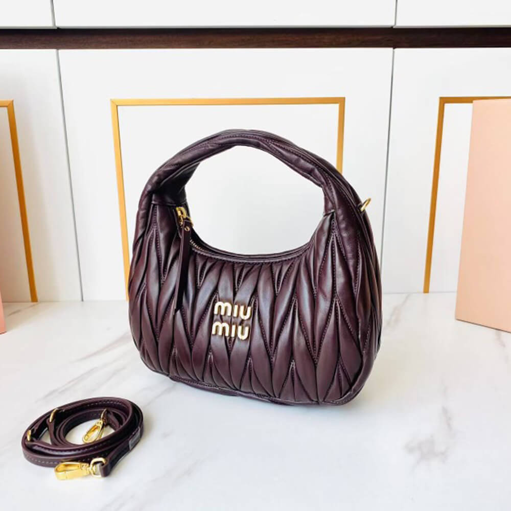 Small Wander matelasse nappa leather hobo bag(HIGH-END GRADE) - Top Club
