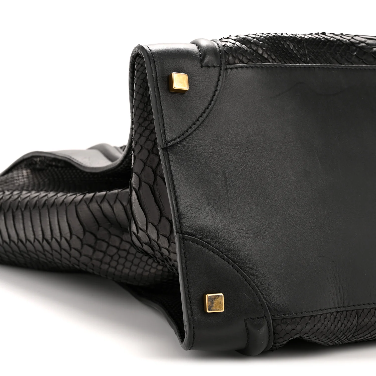 Snakeskin Large Luggage Black - Top Club