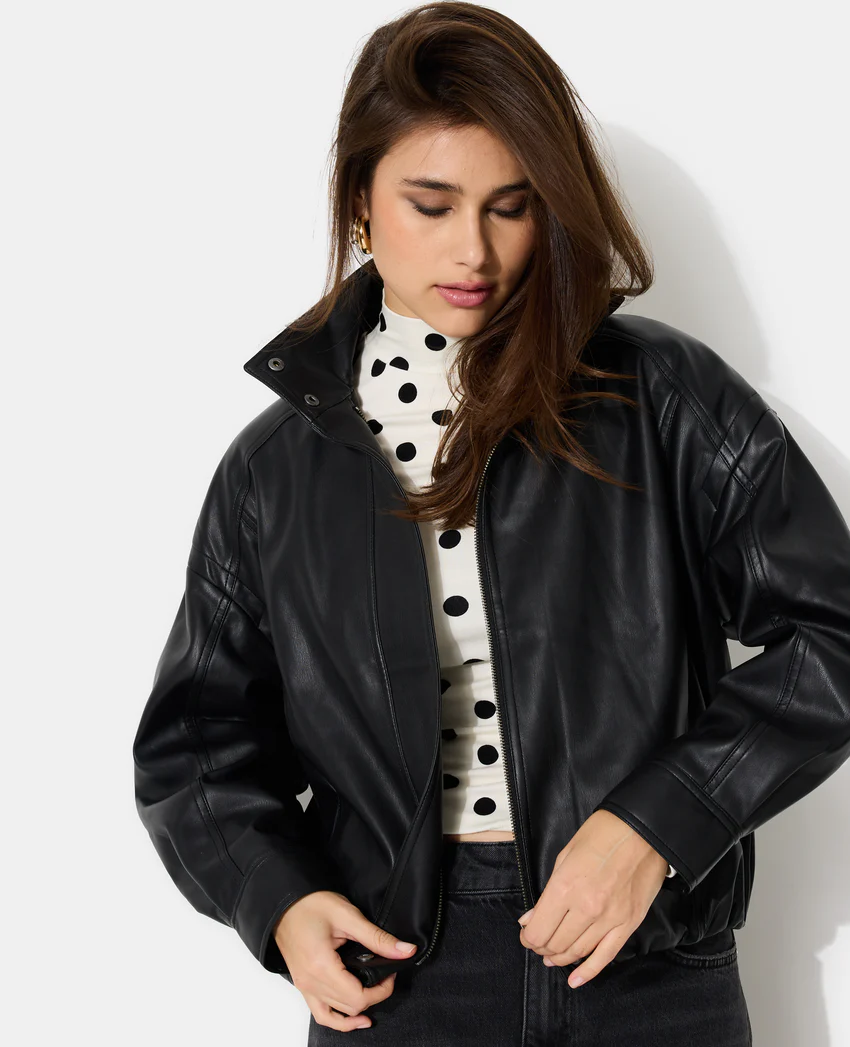 Pimkie Blouson boule en simili avec col montant
