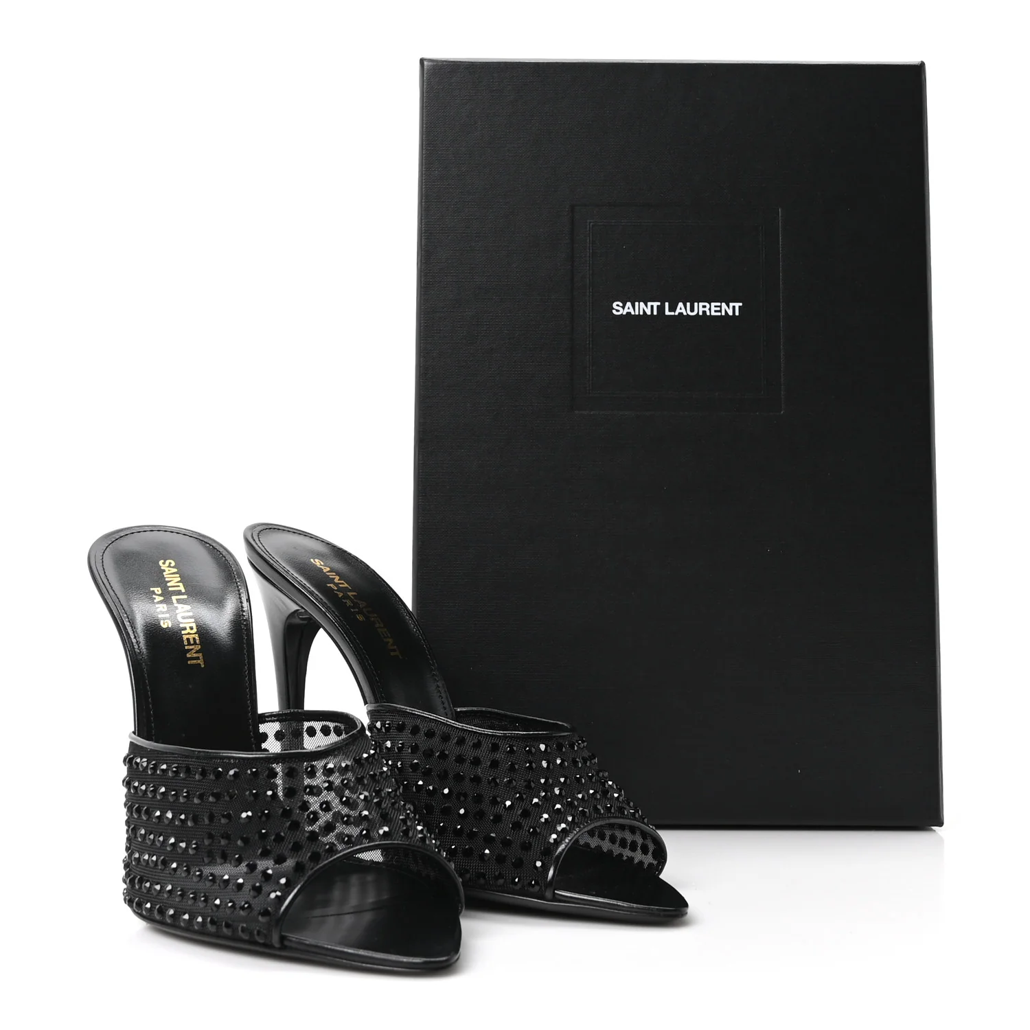 Tulle Strass Gippy 110 Mule Sandals 38 Black - Top Club