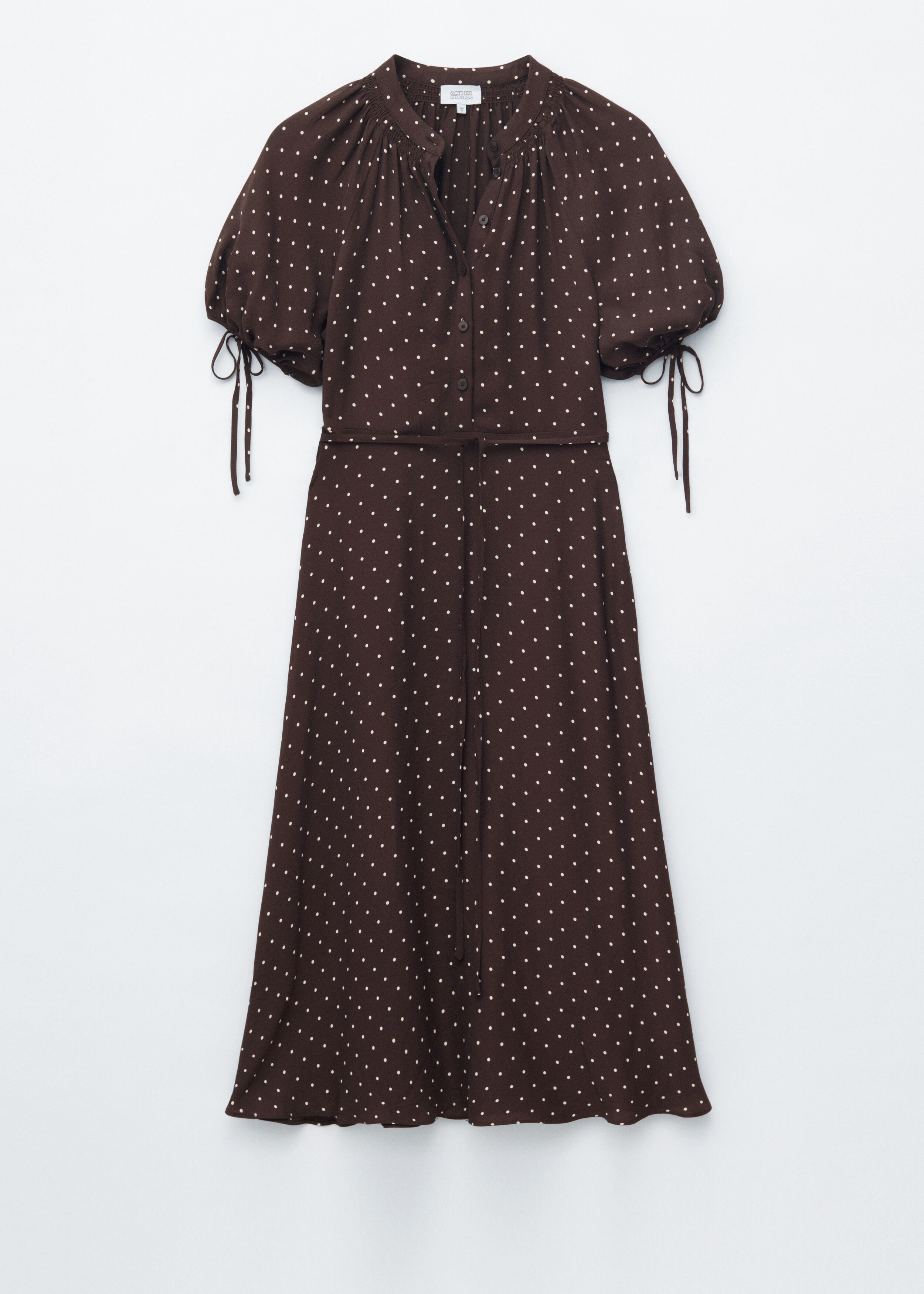 & Other Stories TIE-WAIST MIDI DRESS