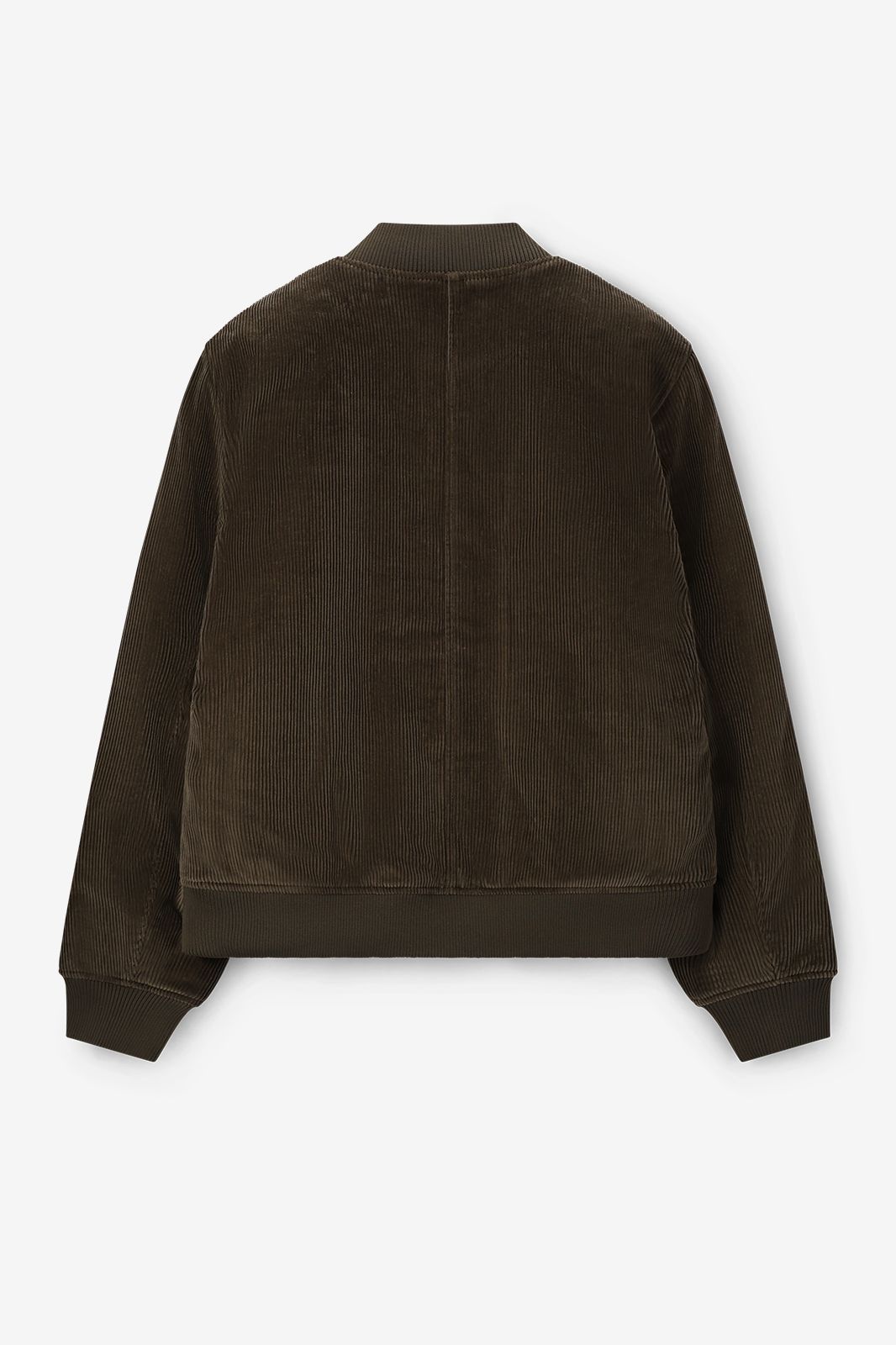 Donkergroene corduroy bomber jas