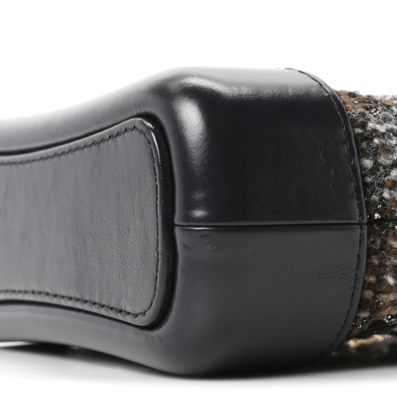 Tweed Calfskin Small Gabrielle Hobo Brown - Top Club