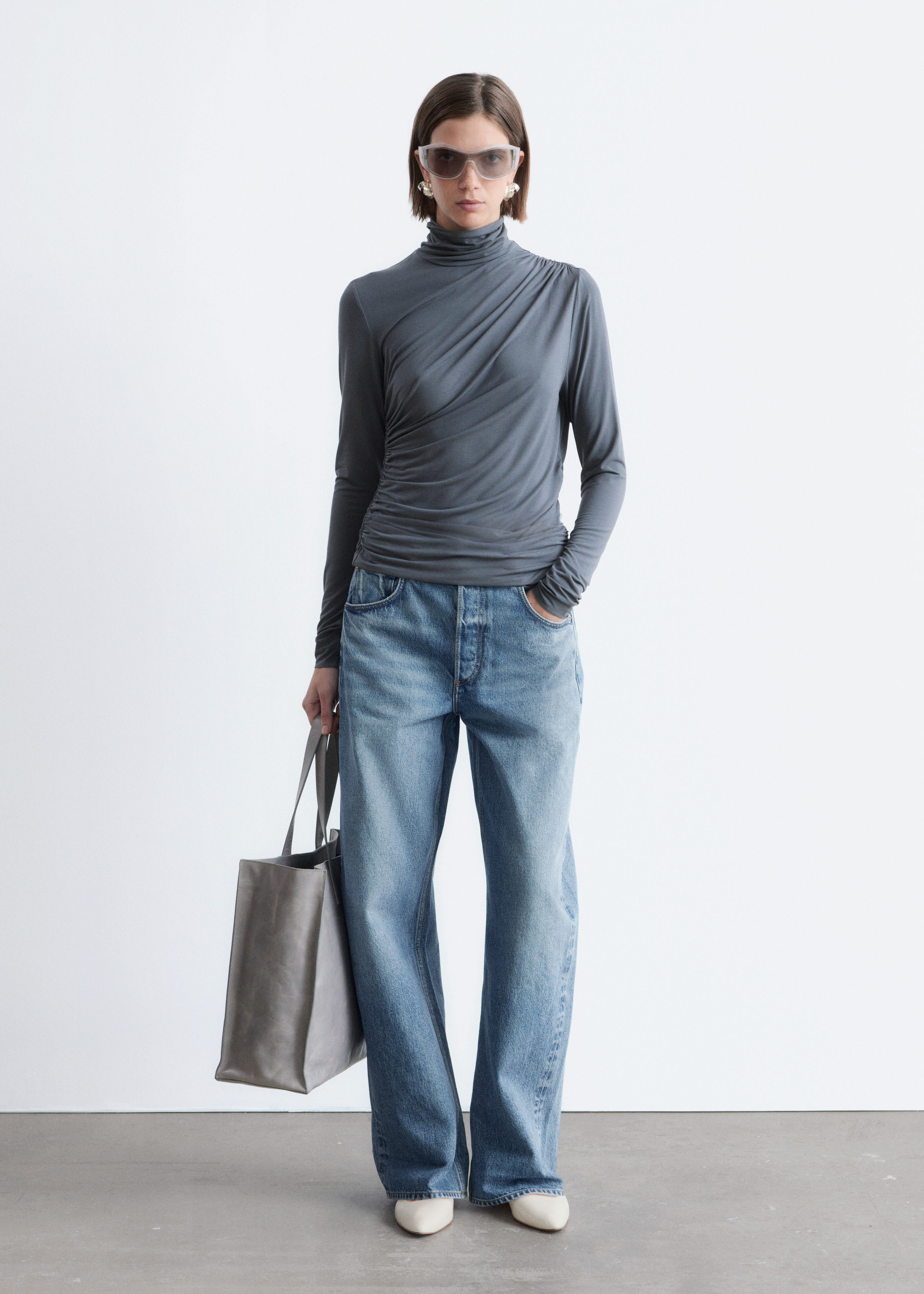 & Other Stories DRAPED TURTLENECK TOP